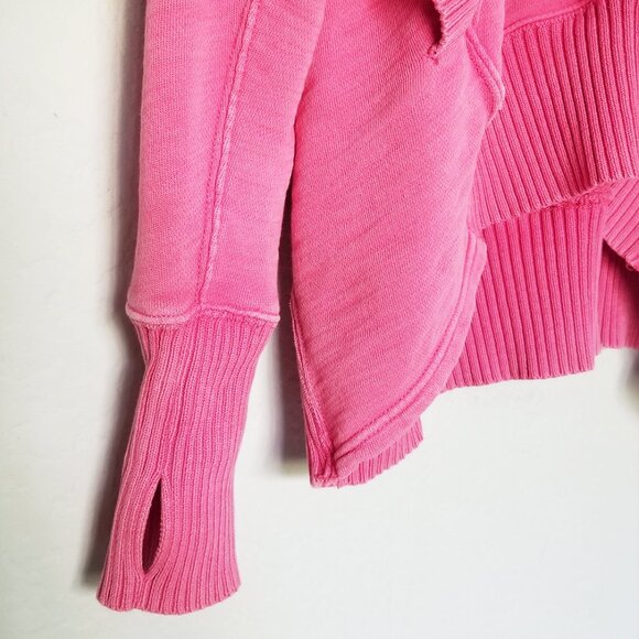 Free People FP Movement Solid Honey Dove Pullover Hoodie in Pink Size L Rare $98 - Picture 11 of 16